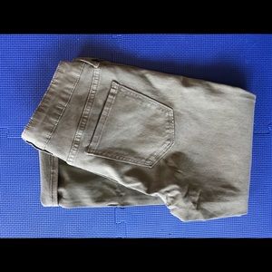Army green jean capris